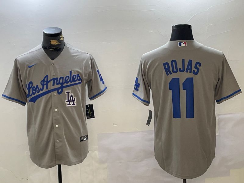 Men Los Angeles Dodgers #11 Rojas Grey Game 2024 Nike MLB Jersey style 10165->los angeles dodgers->MLB Jersey